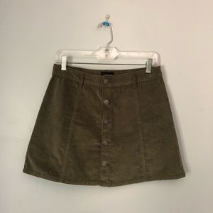corduroy button up skirt